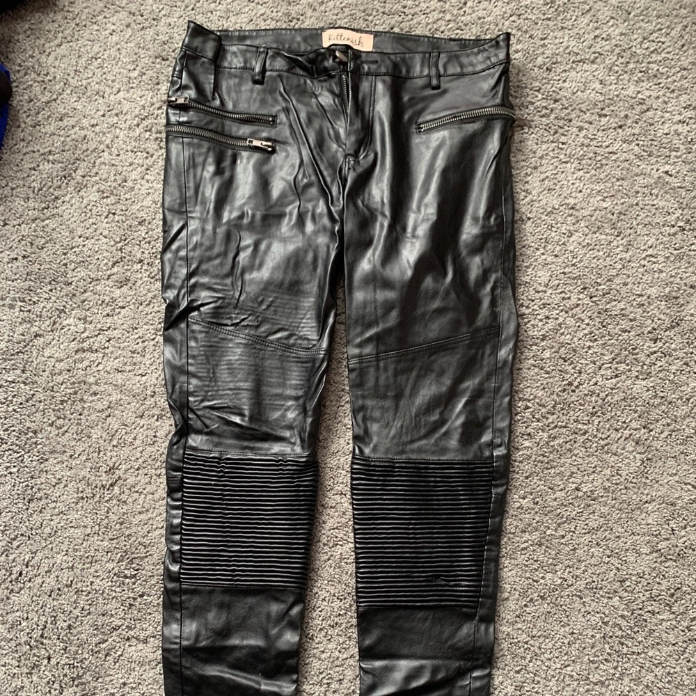 Kittenish Faux Leather Pants